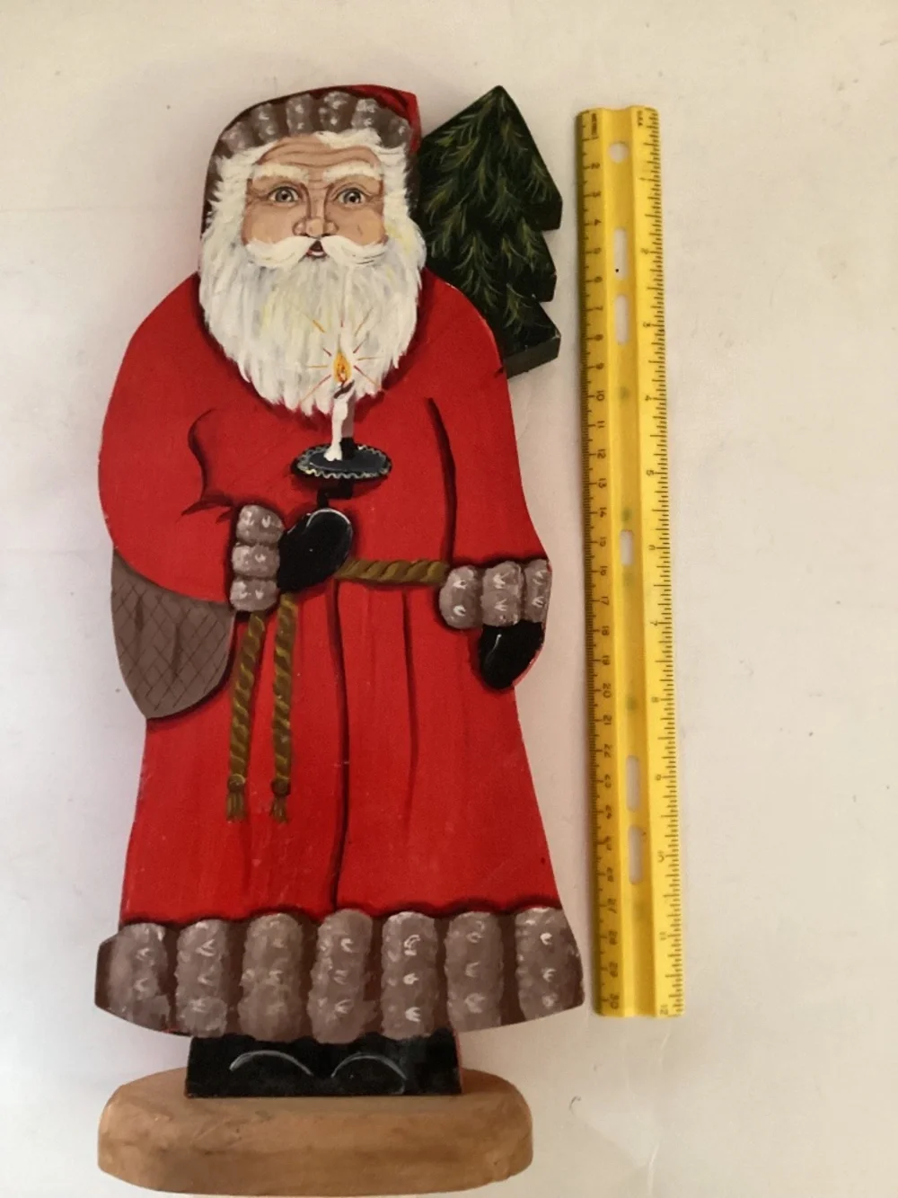 15 inch Standing Handpainted Traditional Santa Figure